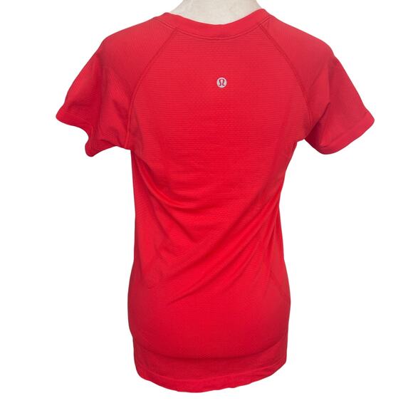 Lululemon Orange Swiftly Tech Short Sleeve 2.0 Women's Size 6 - Picture 4 of 5